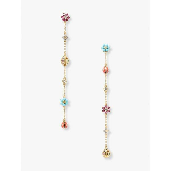 Fashion 4 - Nature Walk Ladybug Linear Earrings