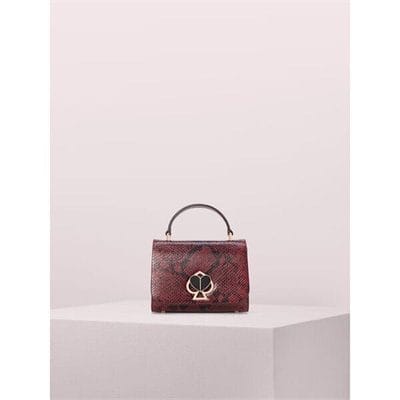 Fashion 4 - Nicola Snake Embossed Twistlock Small Top Handle Bag