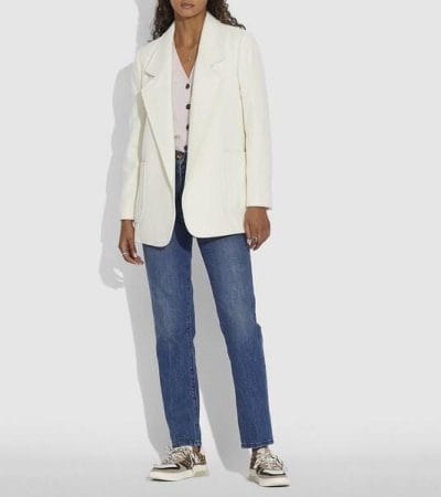 Fashion 4 - Open Front Wool Blazer