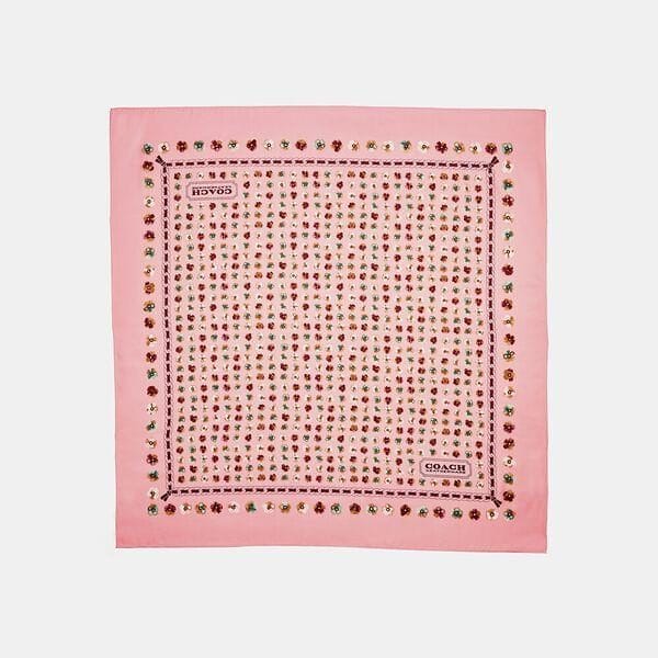 Fashion 4 - Painted Tea Rose Floral Print Silk Square Scarf