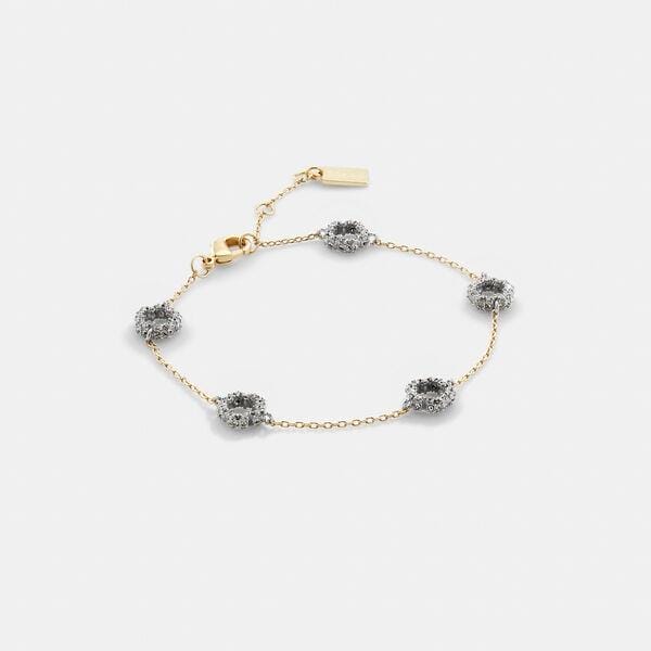 Fashion 4 - Pave Tea Rose Linear Bracelet