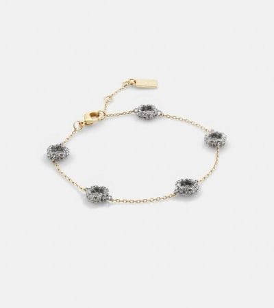 Fashion 4 - Pave Tea Rose Linear Bracelet
