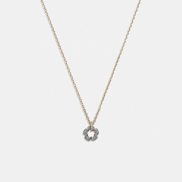 Fashion 4 - Pave Tea Rose Pendant Necklace