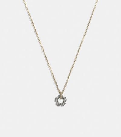 Fashion 4 - Pave Tea Rose Pendant Necklace