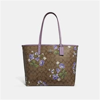 Fashion 4 - REVERSIBLE CITY TOTE IN SIGNATURE CANVAS WITH LILY PRINT