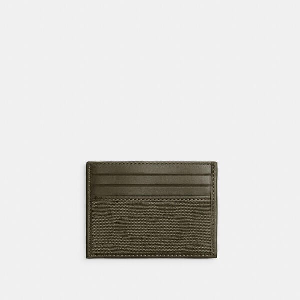 Fashion 4 - Refined Card Case In Signature Canvas Jacquard