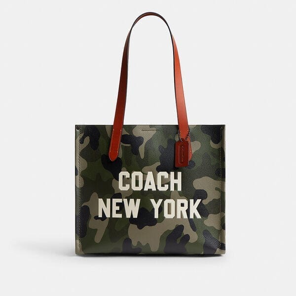 Fashion 4 - Relay Tote Bag 34 With Camo Print And Coach Graphic