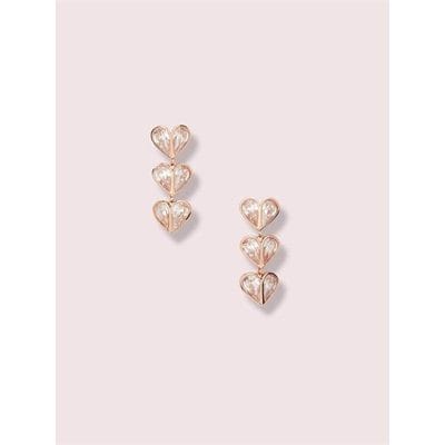 Fashion 4 - Rock Solid Stone Heart Linear Earrings