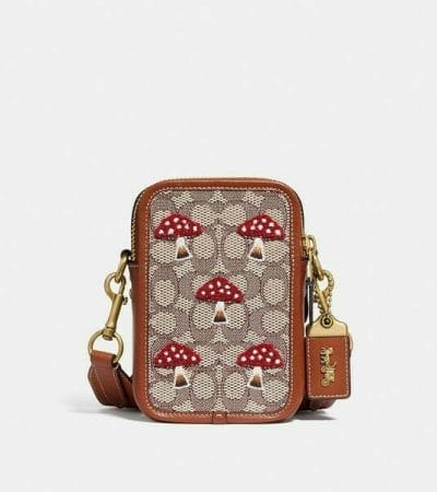 Fashion 4 - Rogue Crossbody 12 In Signature Textile Jacquard With Mushroom Motif Embroidery