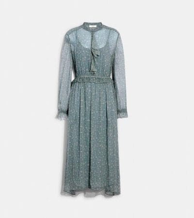 Fashion 4 - Ruffle Front Dress With Gathered Yoke