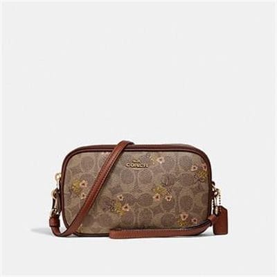 Fashion 4 - SADIE CROSSBODY CLUTCH IN SIGNATURE CANVAS WITH PRAIRIE FLORAL PRINT