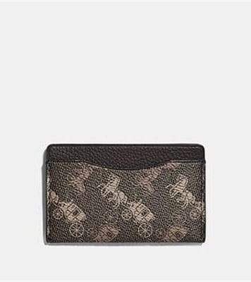 Fashion 4 - SMALL CARD CASE WITH HORSE AND CARRIAGE PRINT