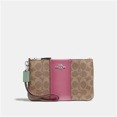 Fashion 4 - SMALL WRISTLET IN BLOCKED SIGNATURE CANVAS