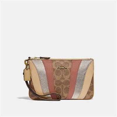 Fashion 4 - SMALL WRISTLET IN SIGNATURE CANVAS WITH WAVE PATCHWORK