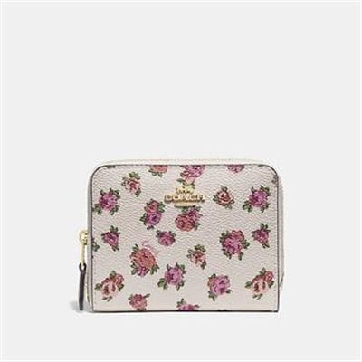 Fashion 4 - SMALL ZIP AROUND WALLET WITH MINI VINTAGE ROSE PRINT