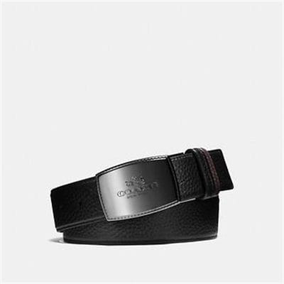 Fashion 4 - STITCHED PLAQUE CUT-TO-SIZE REVERSIBLE LEATHER BELT