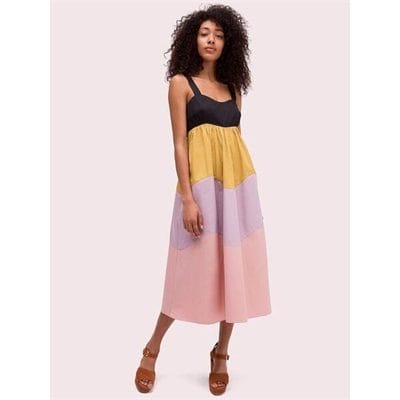 Fashion 4 - Scallop Blocked Midi Dress