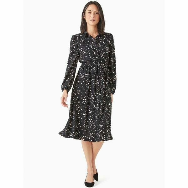 Fashion 4 - Scattered Stars Button-front Shirtdress