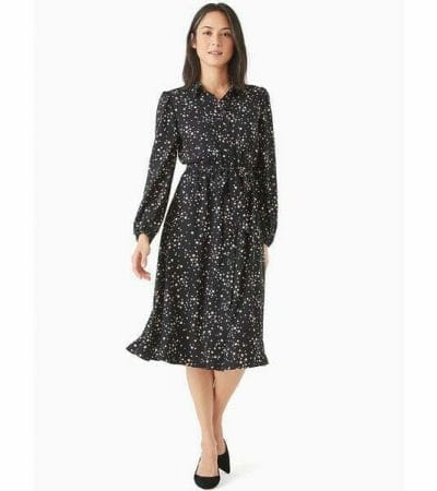 Fashion 4 - Scattered Stars Button-front Shirtdress