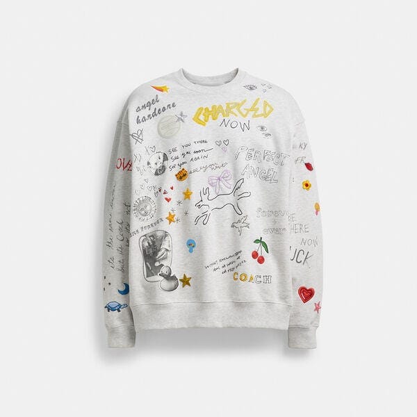 Fashion 4 - Sketch Print Crewneck Sweatshirt