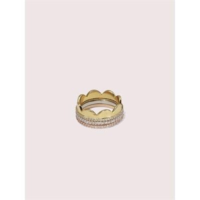 Fashion 4 - Slender Scallops Pavé Band Set