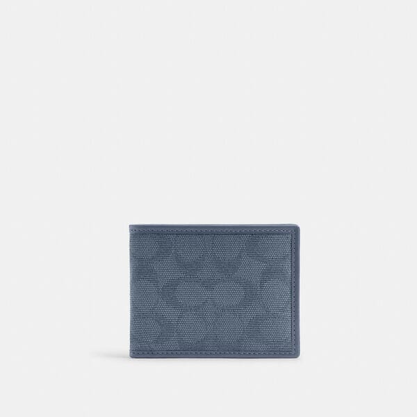 Fashion 4 - Slim Billfold Wallet In Signature Canvas Jacquard