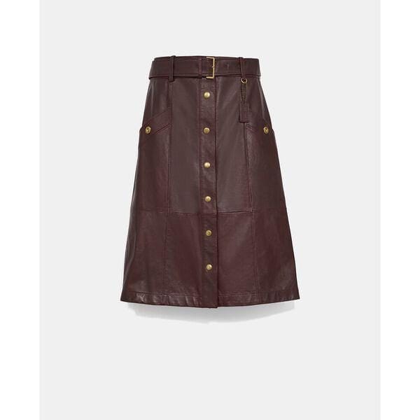 Fashion 4 - Snap Front Leather Skirt
