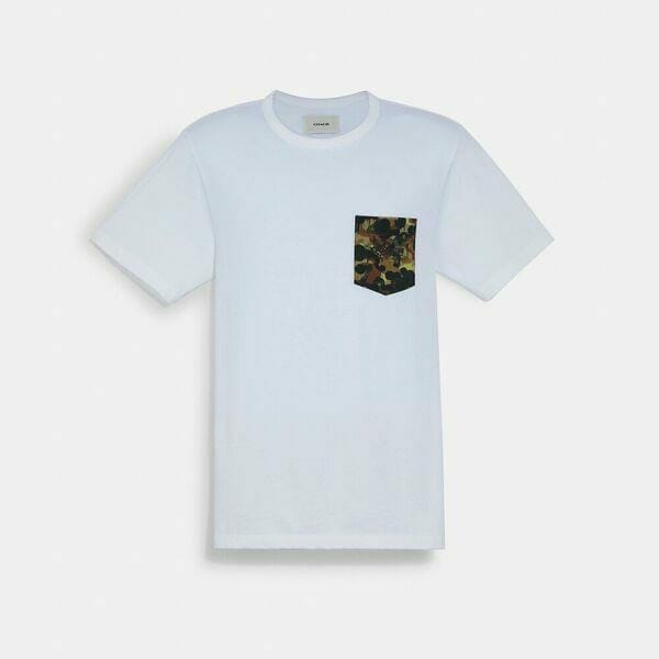 Fashion 4 - Solid Camo Print Pocket T-Shirt In Organic Cotton