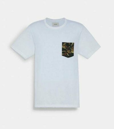 Fashion 4 - Solid Camo Print Pocket T-Shirt In Organic Cotton