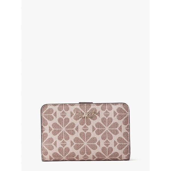 Fashion 4 - Spade Flower Coated Canvas Compact Wallet