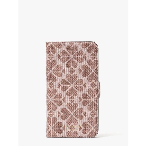 Fashion 4 - Spade Flower Coated Canvas Iphone 11 Magnetic Wrap Folio Case