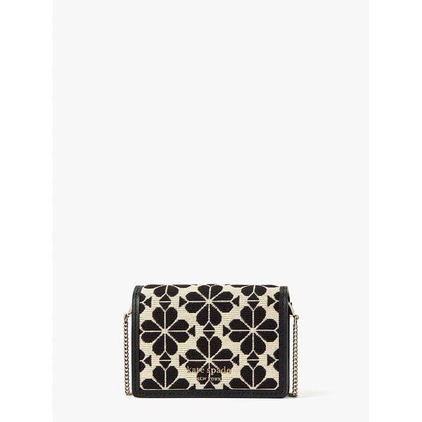 Fashion 4 - Spade Flower Jacquard Chain Cardholder
