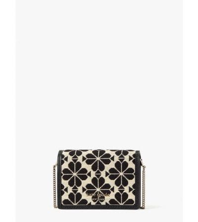 Fashion 4 - Spade Flower Jacquard Chain Cardholder