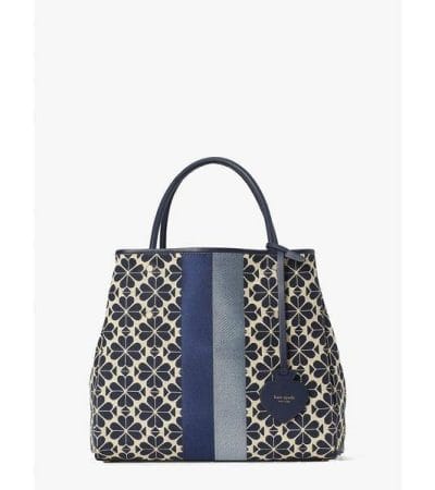 Fashion 4 - Spade Flower Jacquard Stripe Everything Medium Tote