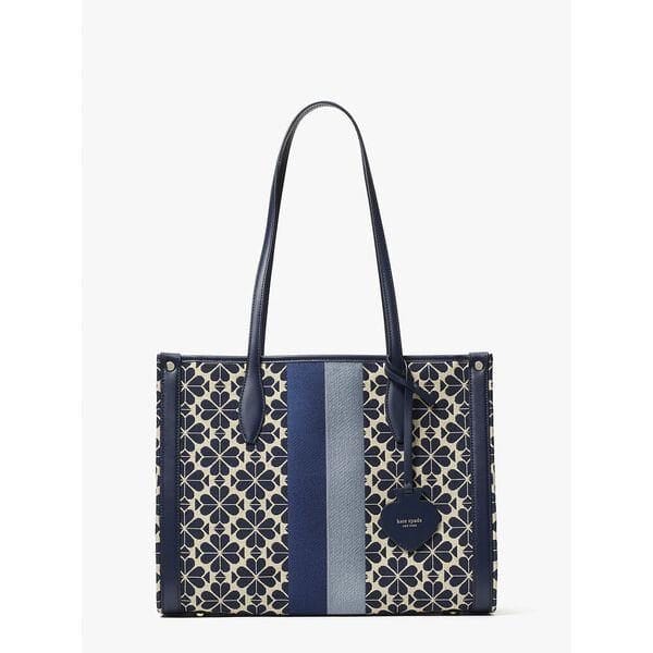 Fashion 4 - Spade Flower Jacquard Stripe Market Medium Tote