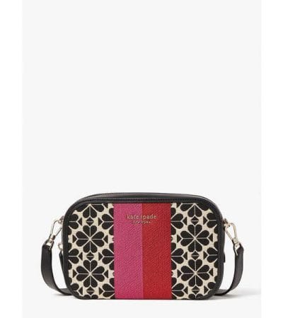 Fashion 4 - Spade Flower Jacquard Stripe Medium Camera Bag