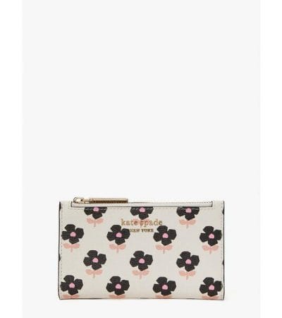 Fashion 4 - Spencer Block Print Floral Small Slim Bifold Wallet