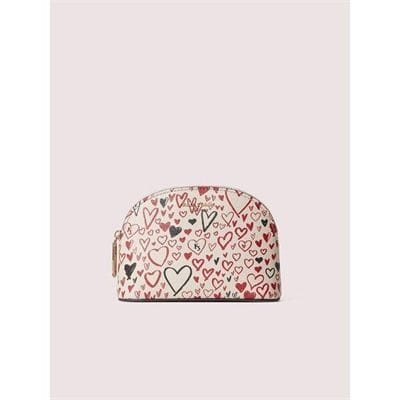 Fashion 4 - Spencer Heart Scribbles Small Dome Cosmetic Case