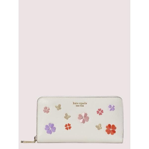 Fashion 4 - Spencer Spade Clover Butterfly Zip-around Continental Wallet