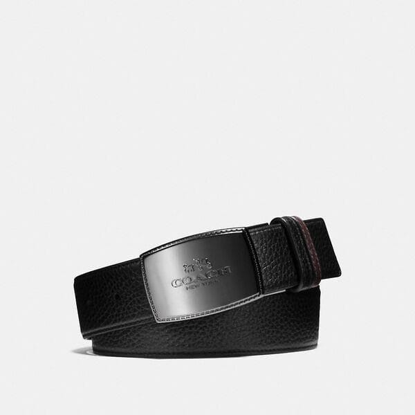 Fashion 4 - Stitched Plaque Buckle Cut-To-Size Reversible Belt