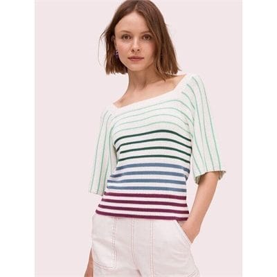 Fashion 4 - Striped Square Neck Sweater