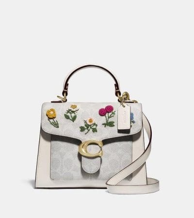 Fashion 4 - Tabby Top Handle 20 In Signature Canvas With Floral Embroidery