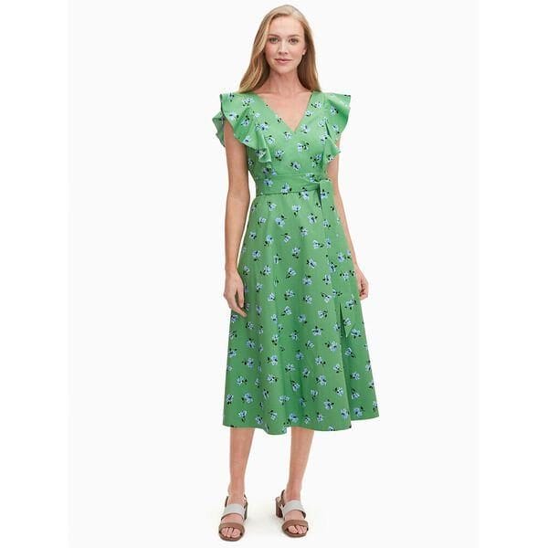Fashion 4 - Tea Garden Toss Poplin Midi Dress