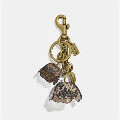 Fashion 4 - Tea Rose Bag Charm In Snakeskin