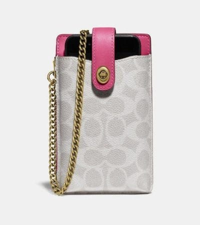 Fashion 4 - Turnlock Chain Phone Crossbody In Blocked Signature Canvas