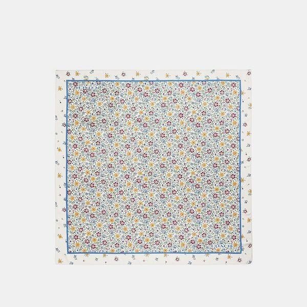Fashion 4 - Wildflower Print Silk Square Scarf