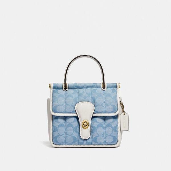 Fashion 4 - Willis Top Handle 18 In Signature Chambray With Quilting