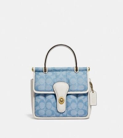 Fashion 4 - Willis Top Handle 18 In Signature Chambray With Quilting