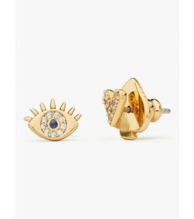 Fashion 4 - Wishes Evil Eye & Heart Asymmetrical Studs
