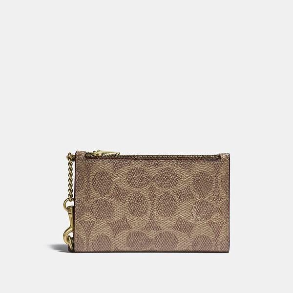 Fashion 4 - Zip Chain Card Case In Signature Canvas